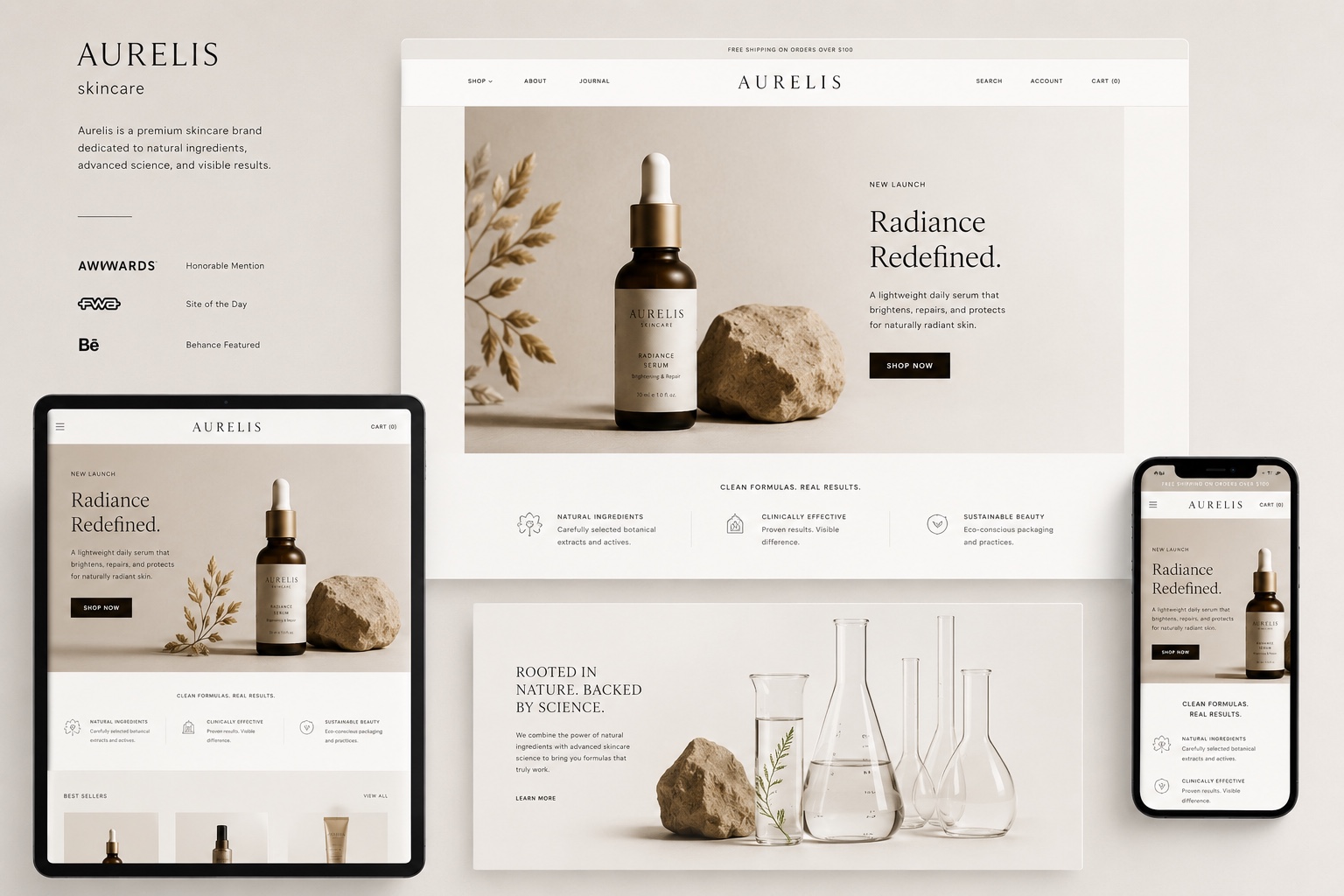 AURELIS Skincare｜電商網站體驗設計